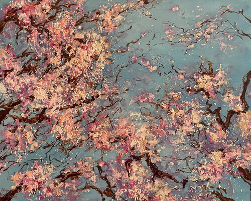 Cherry Blossom van Diana Malivani, Schilderij te koop op Singulart