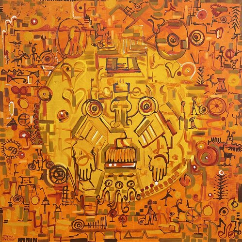 Le Gardien du Soleil van Diana Malivani, Schilderij te koop op Singulart