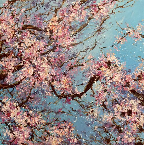 Le printemps bat son plein di Diana Malivani, Pittura in vendita su Singulart