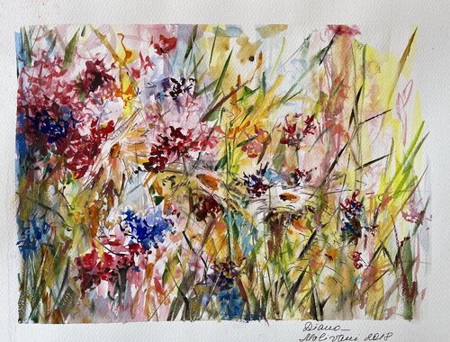 Summer Garden. N2 van Diana Malivani, Tekening te koop op Singulart
