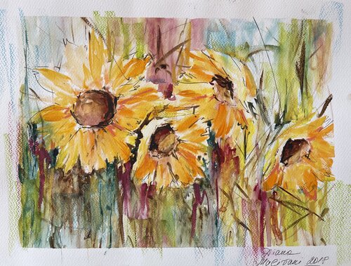 Summer Garden. N3 by Diana Malivani, Drawing for Sale on Singulart