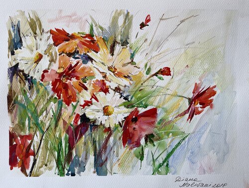 Summer Garden. N9 by Diana Malivani, Drawing for Sale on Singulart