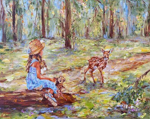 Walk in the Sunny Forest von Diana Malivani, Malerei kaufen auf Singulart