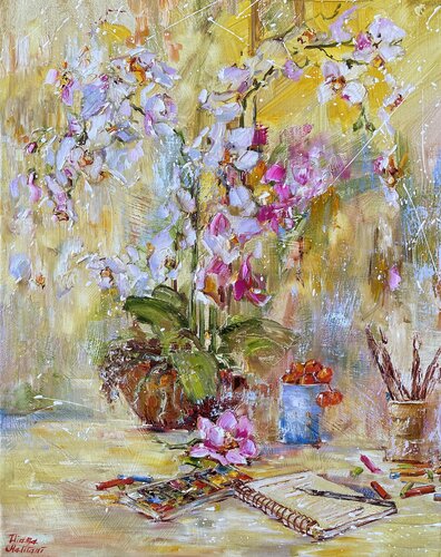Le coin de l'artiste van Diana Malivani, Schilderij te koop op Singulart