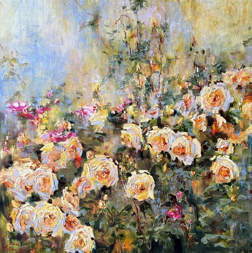 Tea Roses van Diana Malivani, Schilderij te koop op Singulart