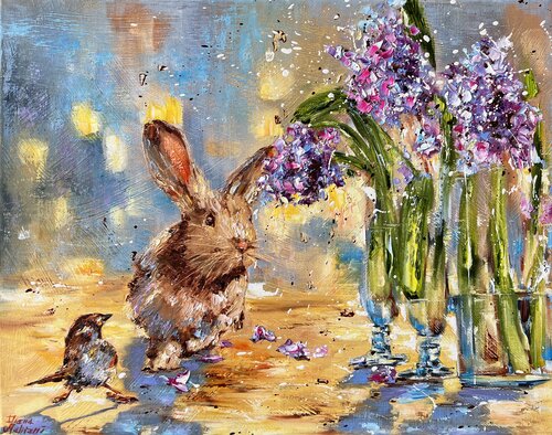 Under the Hyacinths by Diana Malivani, Painting for Sale on Singulart