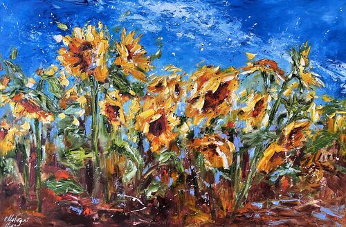 Sunflowers van Diana Malivani, Schilderij te koop op Singulart