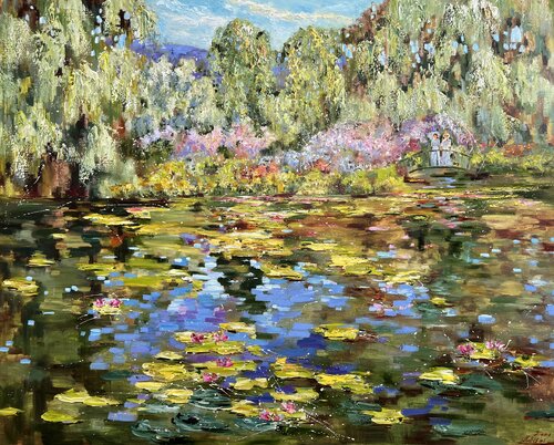Promenade à Giverny van Diana Malivani, Schilderij te koop op Singulart
