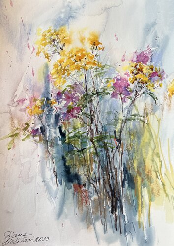 Summer Grass by Diana Malivani, Drawing for Sale on Singulart