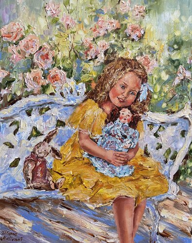 Dans le jardin van Diana Malivani, Schilderij te koop op Singulart
