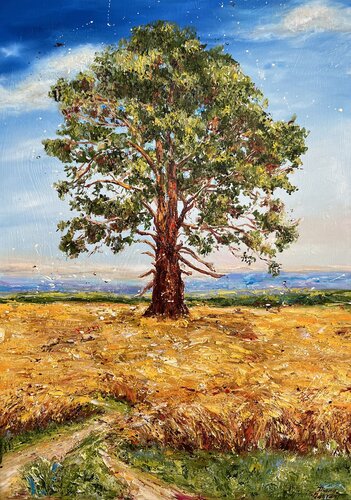 Un vieil arbre di Diana Malivani, Pittura in vendita su Singulart