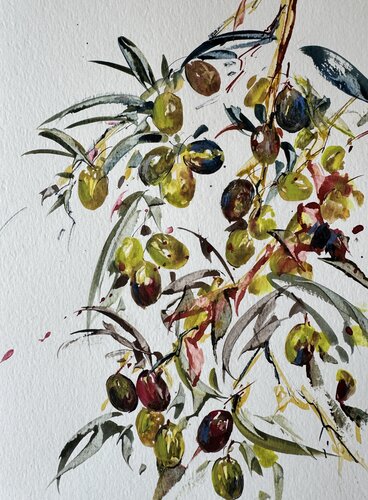 Olives by Diana Malivani, Drawing for Sale on Singulart