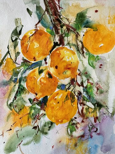 Oranges par Diana Malivani, Dessin en vente sur Singulart