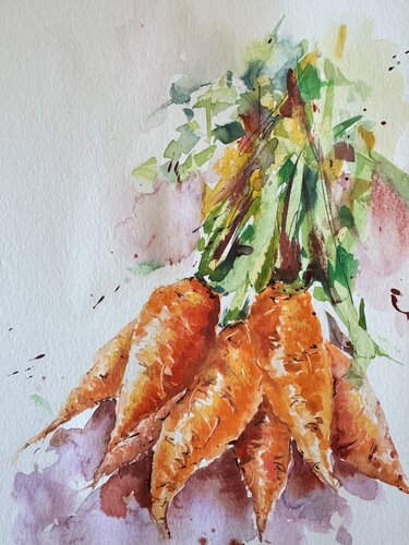 Les carottes by Diana Malivani, 소묘 for Sale on Singulart