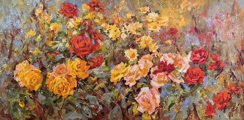 Rose Garden by Diana Malivani, 회화 for Sale on Singulart