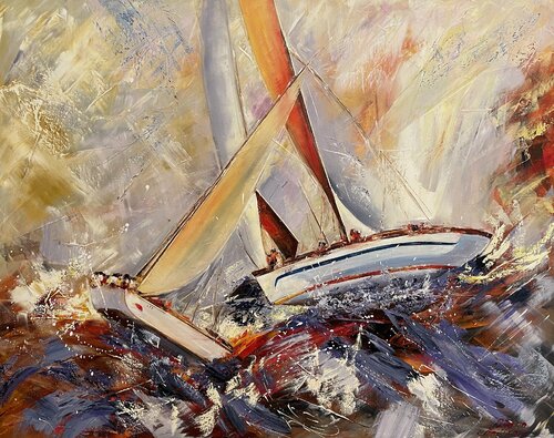 Regatta di Diana Malivani, Pittura in vendita su Singulart