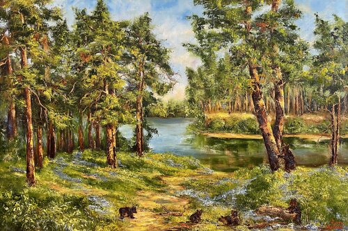 A Path to the Lake van Diana Malivani, Schilderij te koop op Singulart