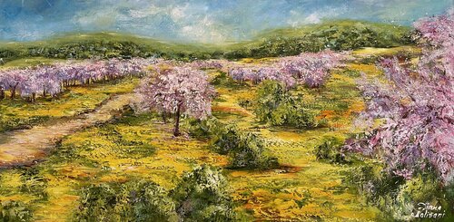 Blooming Gardens van Diana Malivani, Schilderij te koop op Singulart