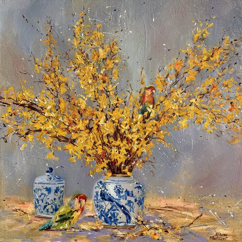 Lovebirds by Diana Malivani, 회화 for Sale on Singulart
