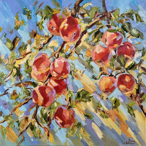Les pommes sous le soleil von Diana Malivani, Malerei kaufen auf Singulart