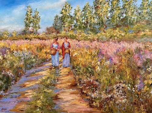 Promenade estivale von Diana Malivani, Malerei kaufen auf Singulart