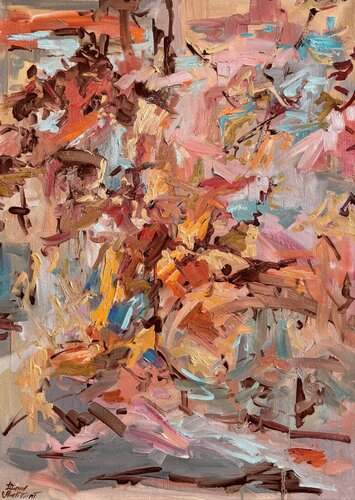 Le coucher du soleil à Deauville van Diana Malivani, Schilderij te koop op Singulart