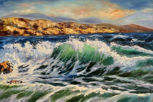 The Sea. Cyprus by Diana Malivani, 회화 for Sale on Singulart