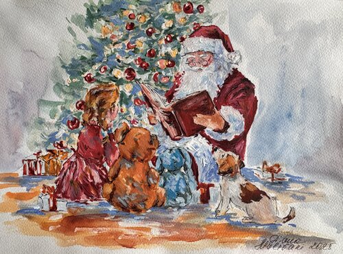 Les contes du Père Noël von Diana Malivani, Zeichnungen kaufen auf Singulart