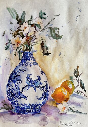 Still Life. Lemons de Diana Malivani, Dibujo a la venta en Singulart
