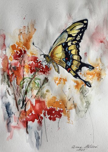 Butterfly. N 3 by Diana Malivani, Drawing for Sale on Singulart