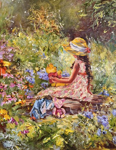 In the Garden van Diana Malivani, Schilderij te koop op Singulart