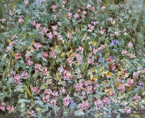Pink Clover von Diana Malivani, Malerei kaufen auf Singulart