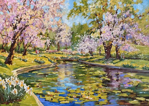 Paris. Le printemps by Diana Malivani, 회화 for Sale on Singulart