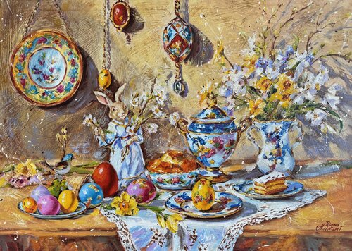 Easter. Still Life by Diana Malivani, 회화 for Sale on Singulart