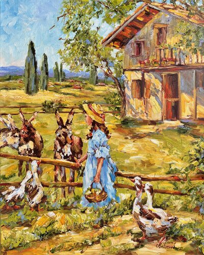 Donkeys by Diana Malivani, Painting for Sale on Singulart