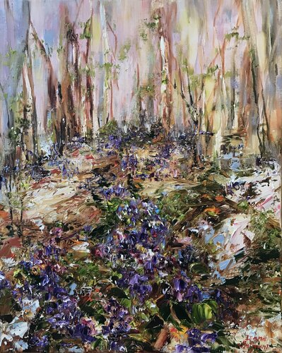 Forest Violets di Diana Malivani, Pittura in vendita su Singulart