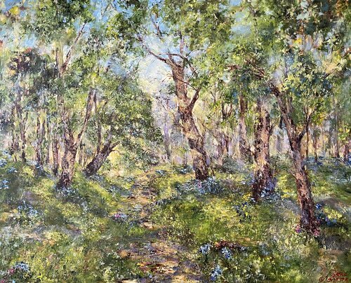 Dans la brume matinale von Diana Malivani, Malerei kaufen auf Singulart