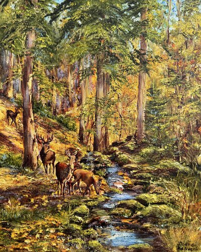 In the Autumn Forest von Diana Malivani, Malerei kaufen auf Singulart