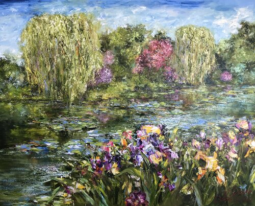 Les jardins de Giverny di Diana Malivani, Pittura in vendita su Singulart