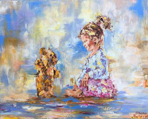 My Dear Little Bear di Diana Malivani, Pittura in vendita su Singulart