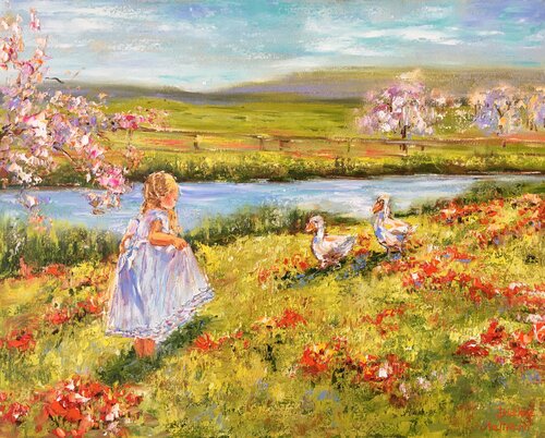 Rencontre matinale by Diana Malivani, 絵画 for Sale on Singulart