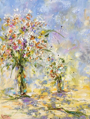 Fleurs des champs di Diana Malivani, Pittura in vendita su Singulart