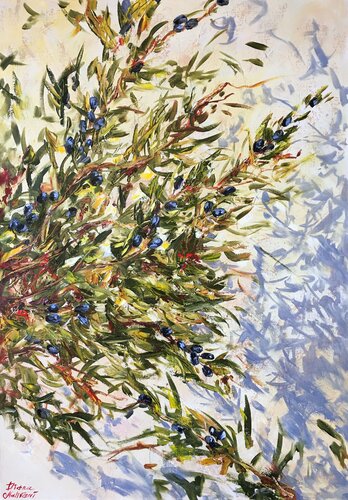 Branches d'olivier di Diana Malivani, Pittura in vendita su Singulart