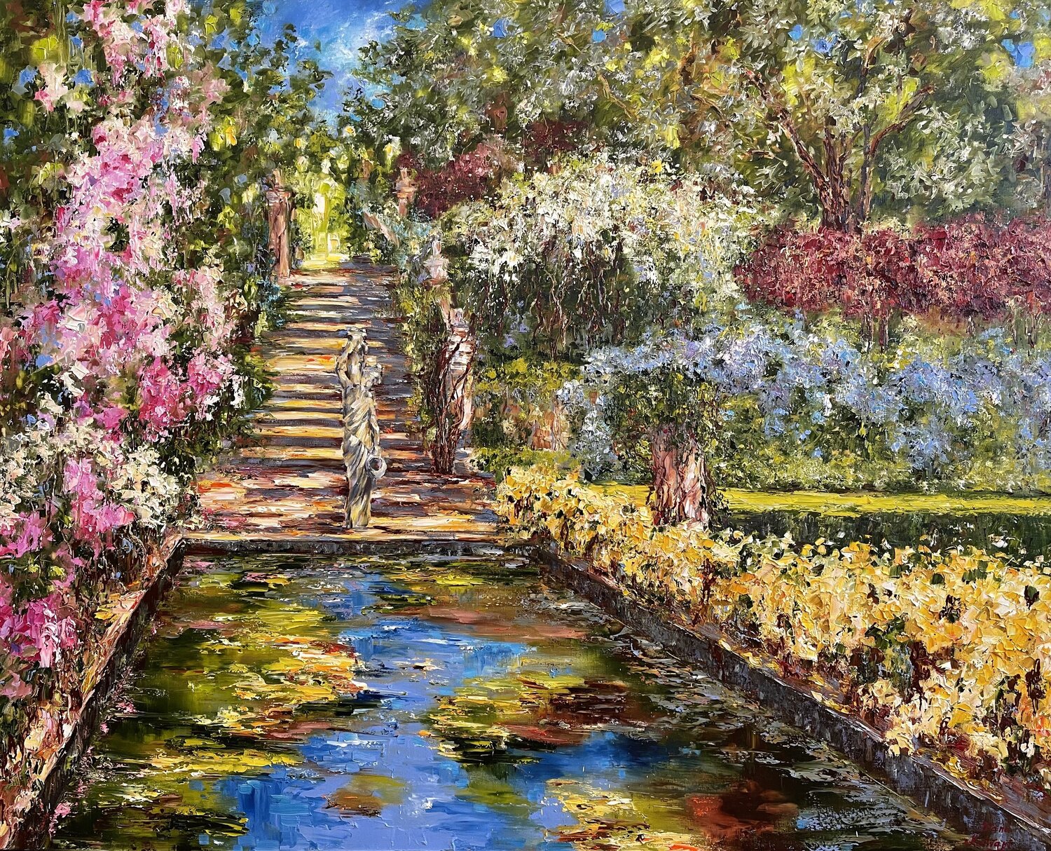 Souvenir du jardin estival Diana Malivani Originalgemälde zu verkaufen