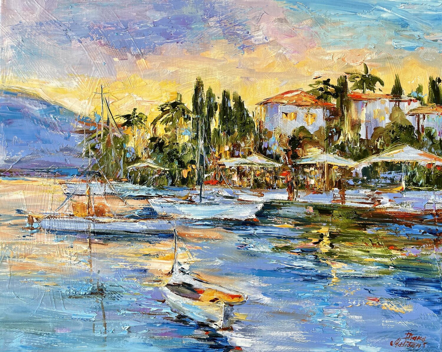 Crépuscule sur le quai Diana Malivani