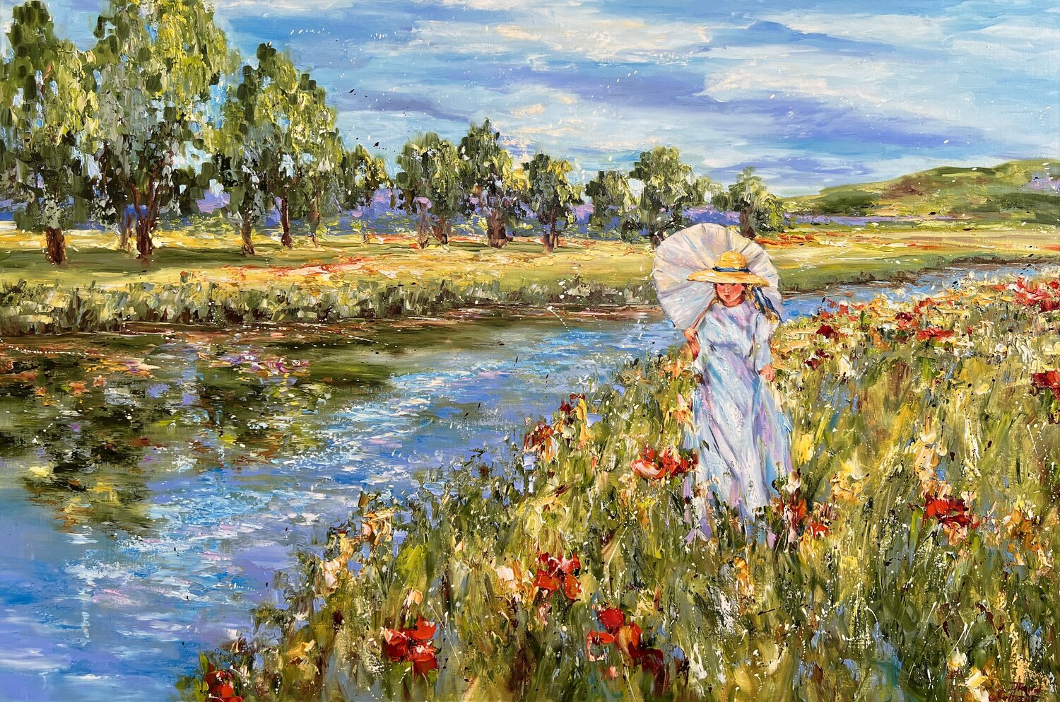 Une image bien-aimée, un songe velouté... Diana Malivani Dipinto originale in vendita