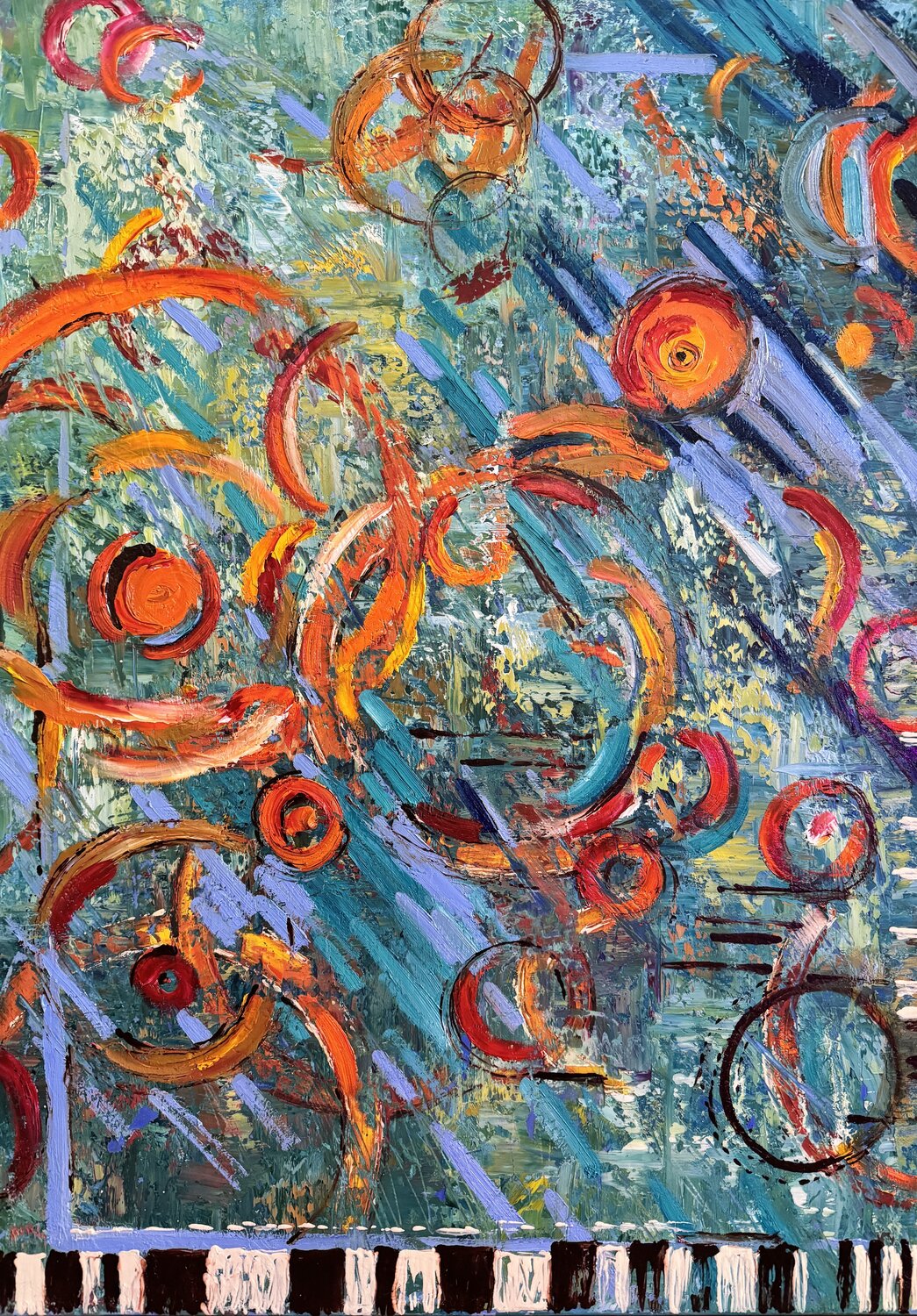 The Lake of Rings Diana Malivani Originalgemälde zu verkaufen