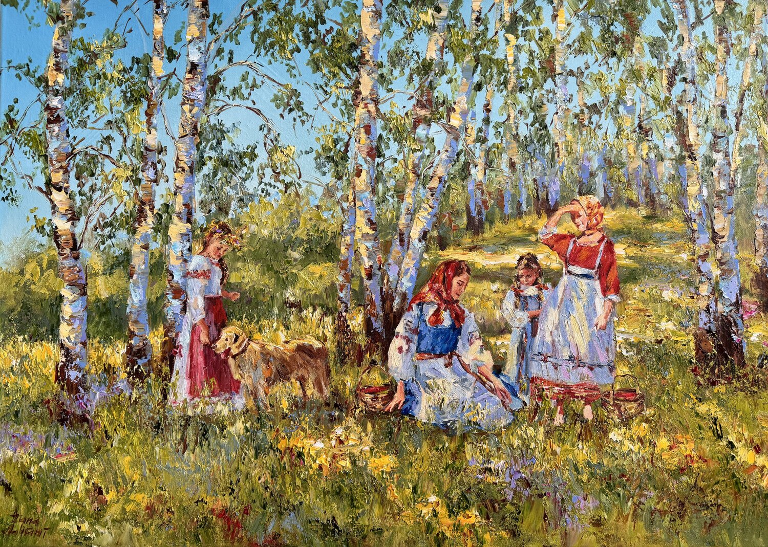 Le temps des fraises des bois Diana Malivani Originalgemälde zu verkaufen