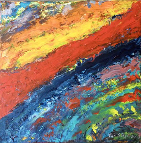 Sunset van Frits Njio, Schilderij te koop op Singulart