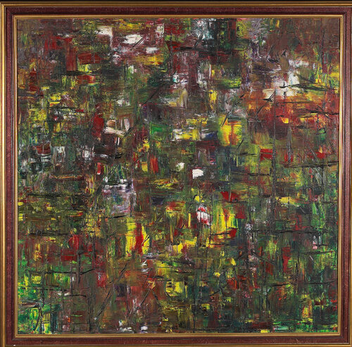 Broadway in the Rain par Quinn Stilletto Fine Arts, Peinture en vente sur Singulart